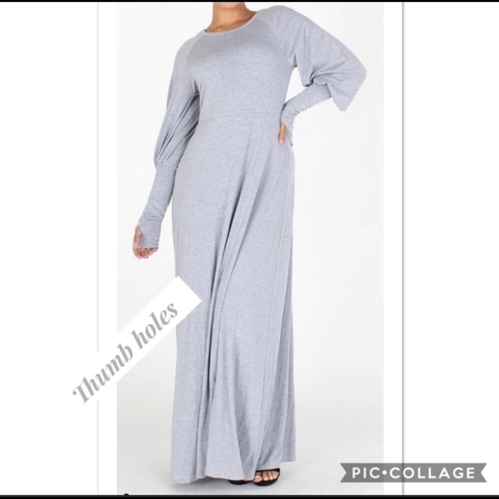 Maxi Gray or Black Dress - Picture 2 of 5